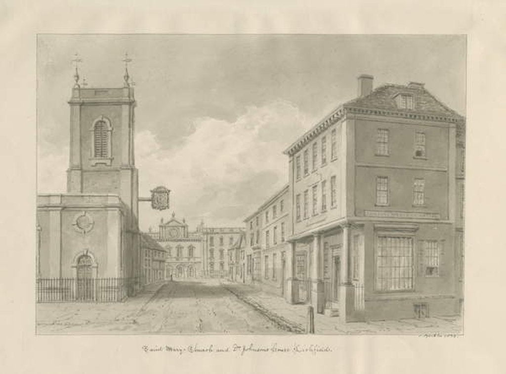 Detail of Lichfield - St. Mary's Church by John Buckler