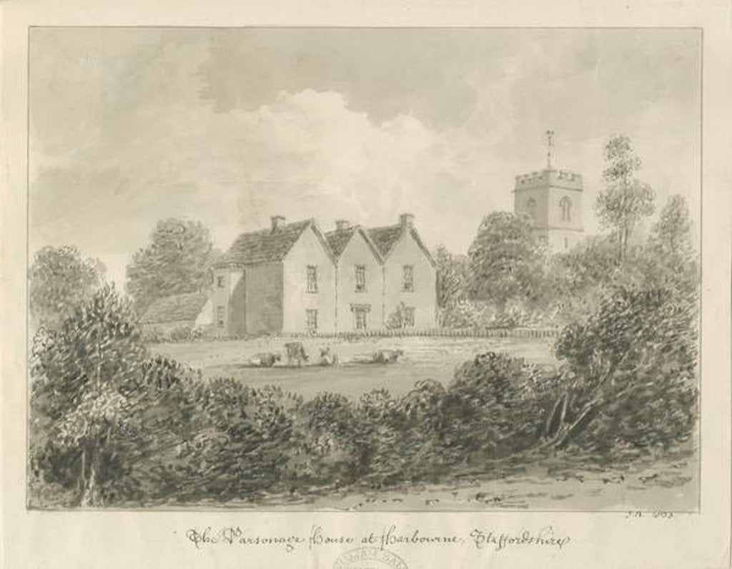 Detail of Harborne - Parsonage by John Buckler