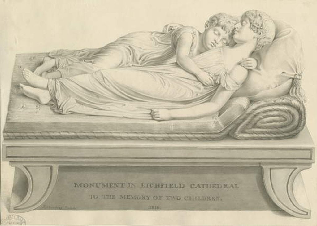 Detail of Lichfield Cathedral - 'The Sleeping Children' by John Buckler