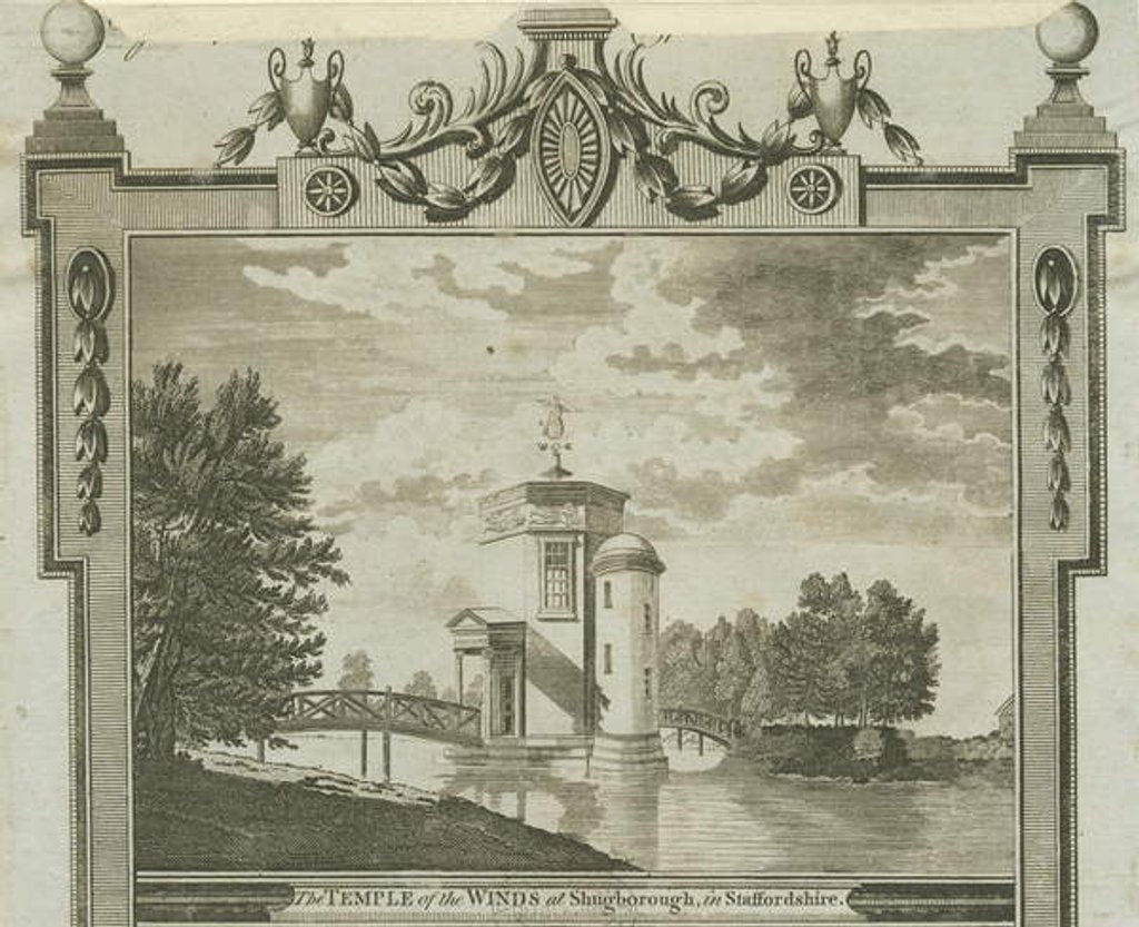 Detail of Shugborough - Temple of the Winds by School English