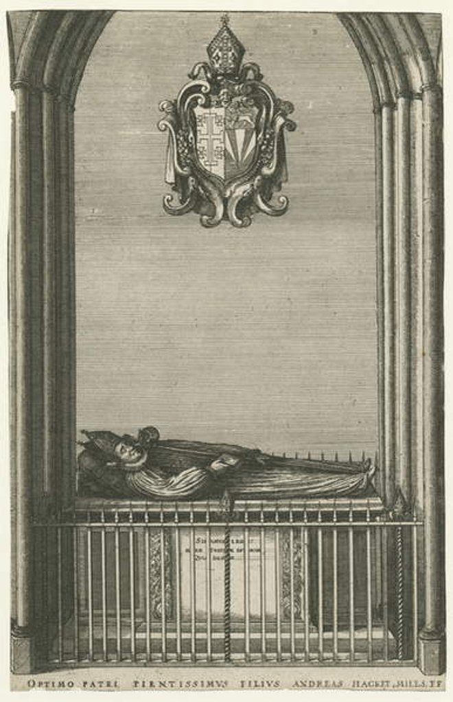 Detail of Lichfield Cathedral - Bishop Hacket's Monument by Anonymous Anonymous