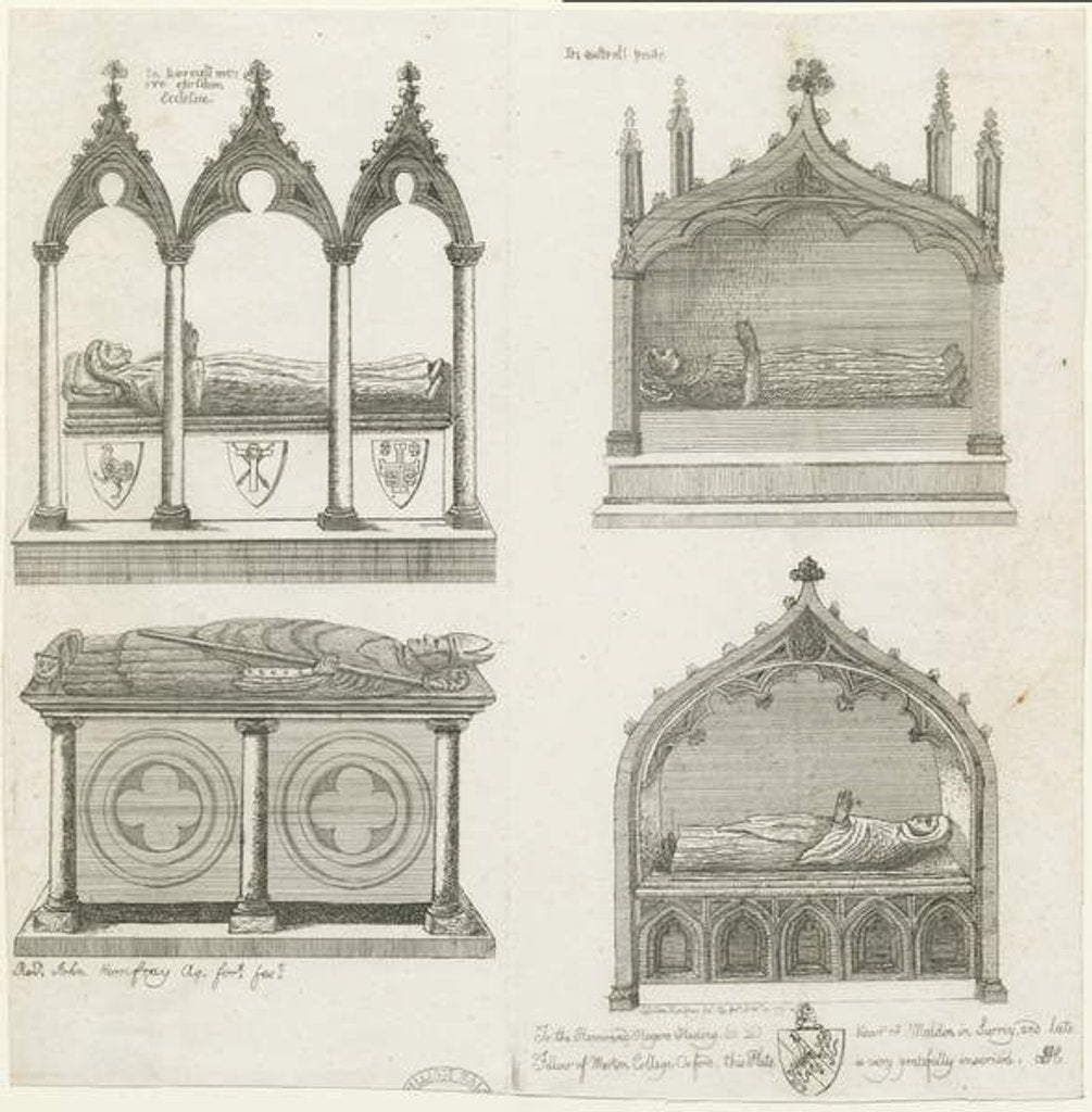 Detail of Lichfield Cathedral - Tombs, 10 Dec 1795 by School English