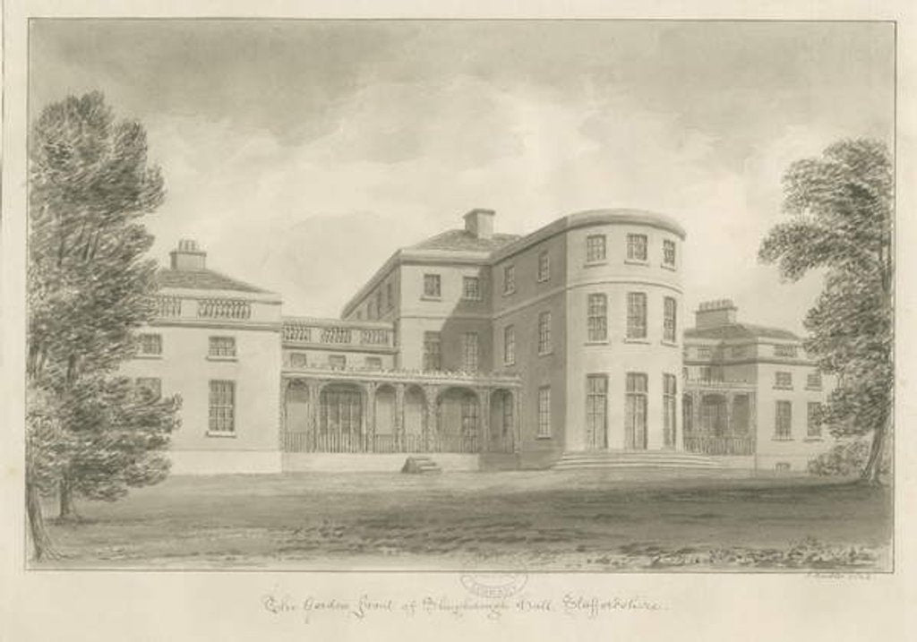 Detail of Shugborough Hall - Garden front by John Buckler