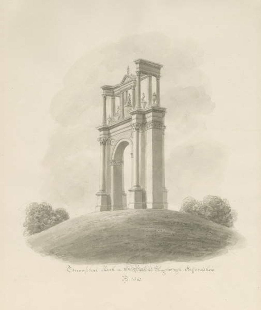 Detail of Shugborough - Triumphal Arch by John Buckler