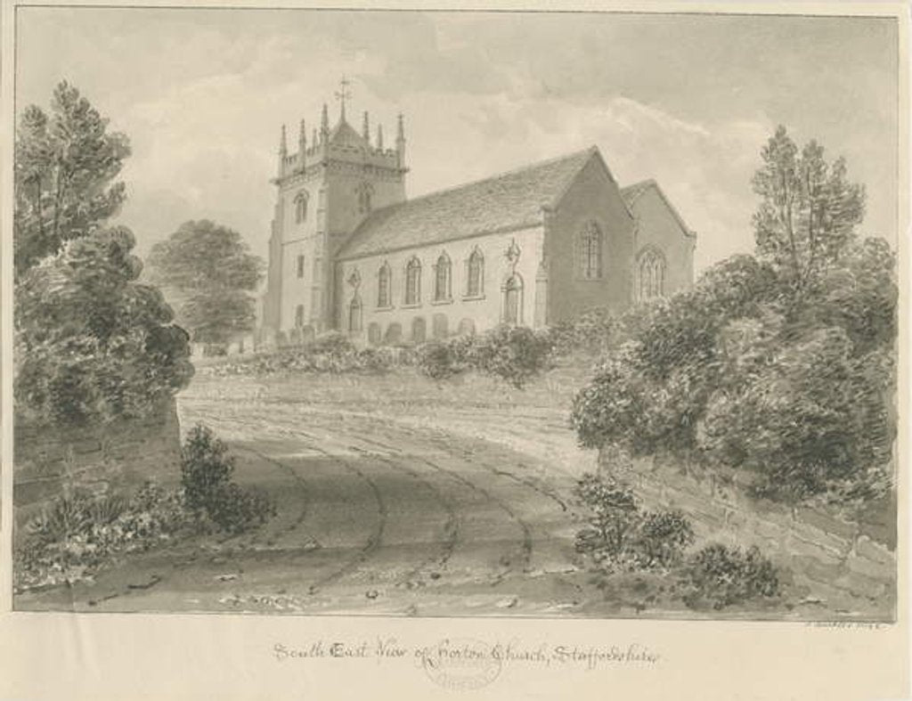 Detail of Horton Church by John Buckler