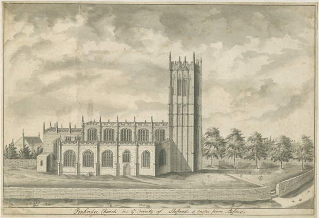 Detail of Penkridge Church by School English