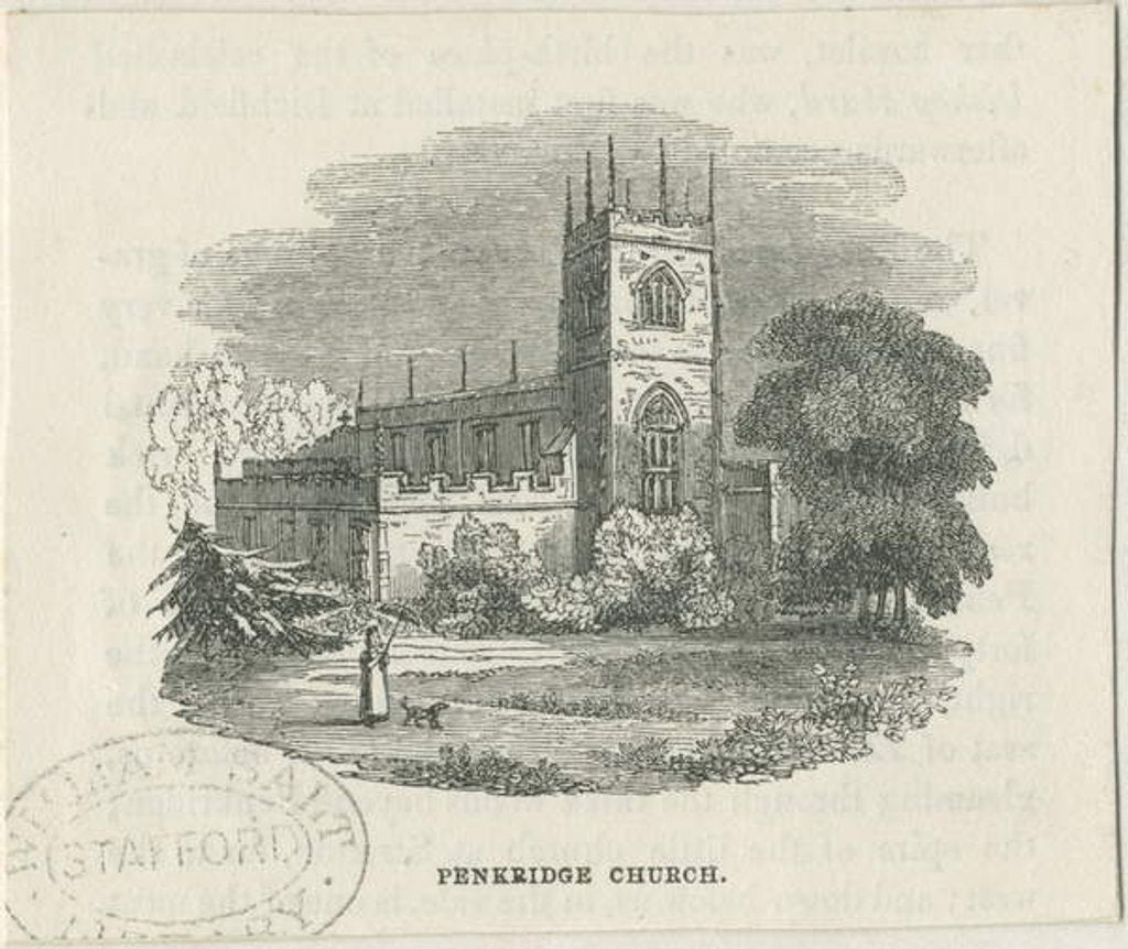 Detail of Penkridge Church by School English
