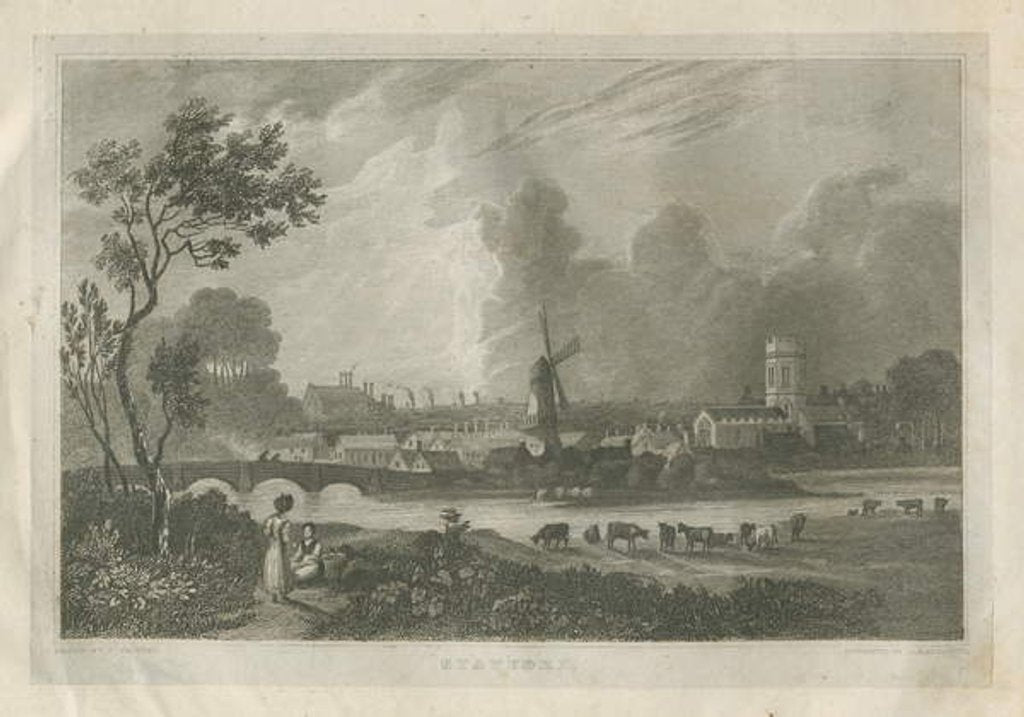 Detail of Stafford - South West View by Frederick Calvert