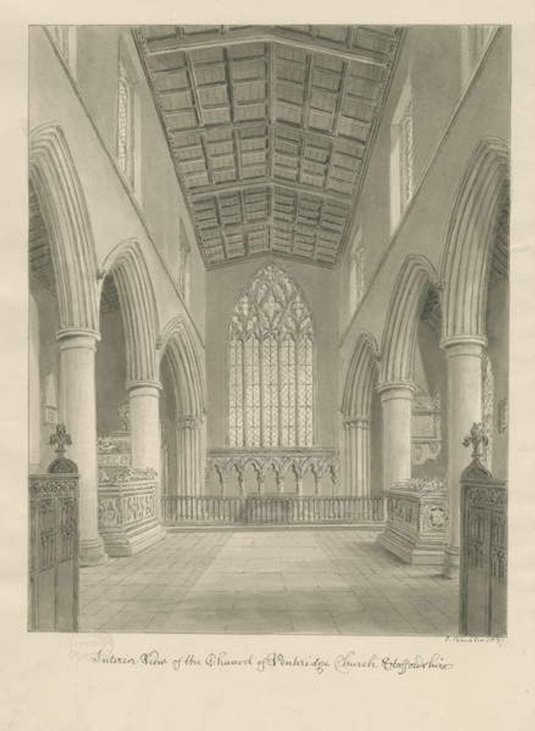 Detail of Interior of Penkridge Church by John Buckler