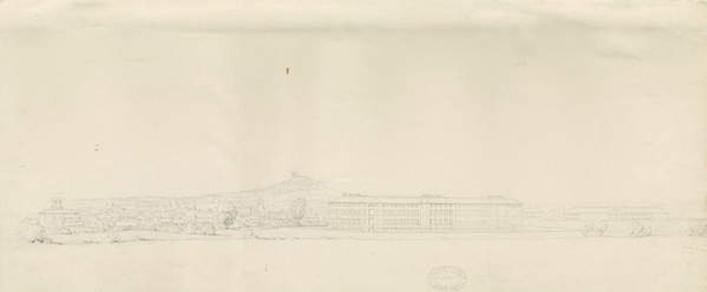 Detail of Stafford - View of Town: pencil drawing, nd [?19th cent] by School English