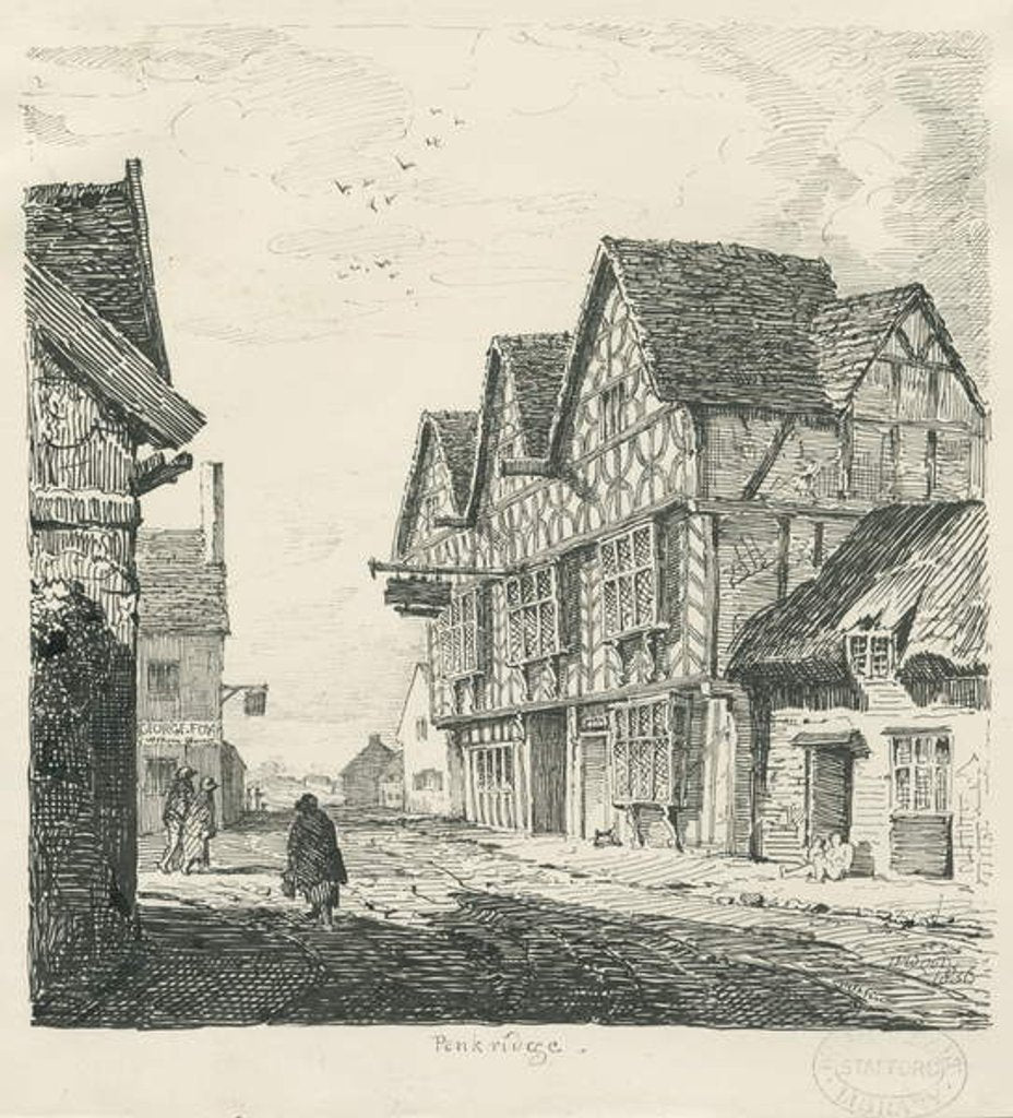 Detail of Penkridge Town - Old House by Thomas Peploe Wood