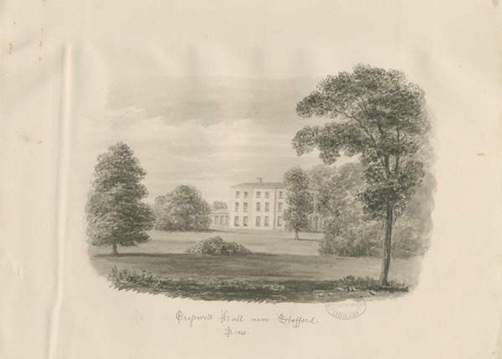 Detail of Stafford - Cresswell Hall by John Buckler