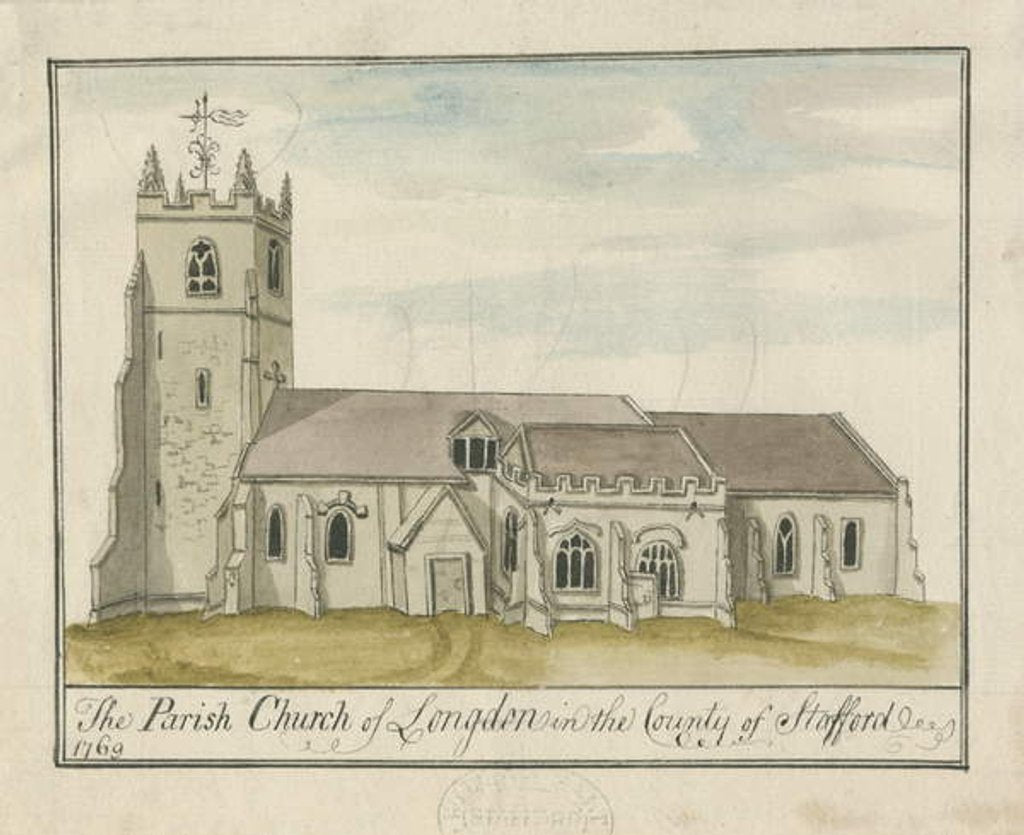 Detail of Longdon Church by S Bentley