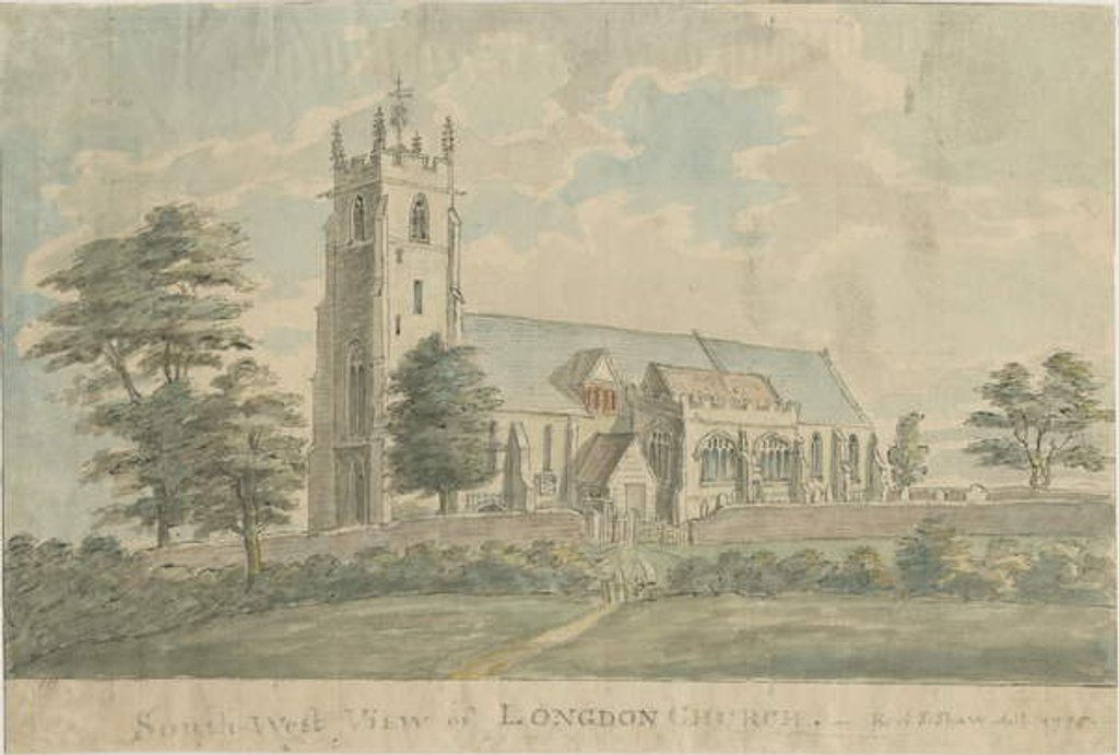 Detail of Longdon Church by Stebbing Shaw