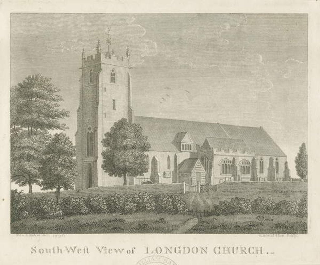 Detail of Longdon Church by Stebbing Shaw
