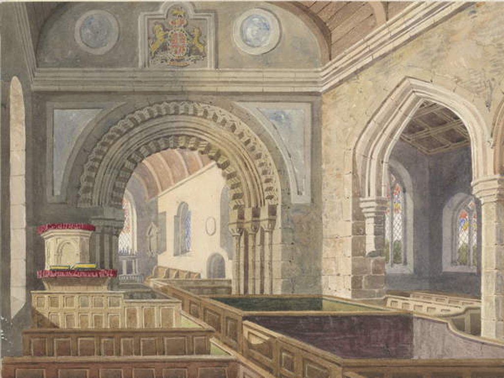 Detail of Interior of Longdon Church by Allen Edward Everitt