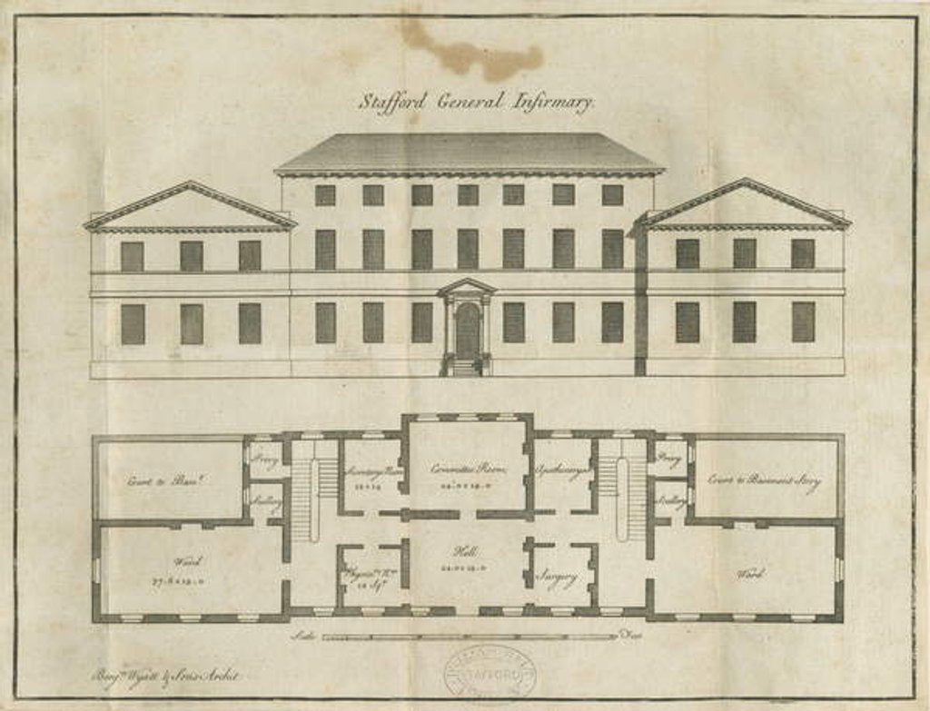 Detail of Stafford - County General Infirmary by School English