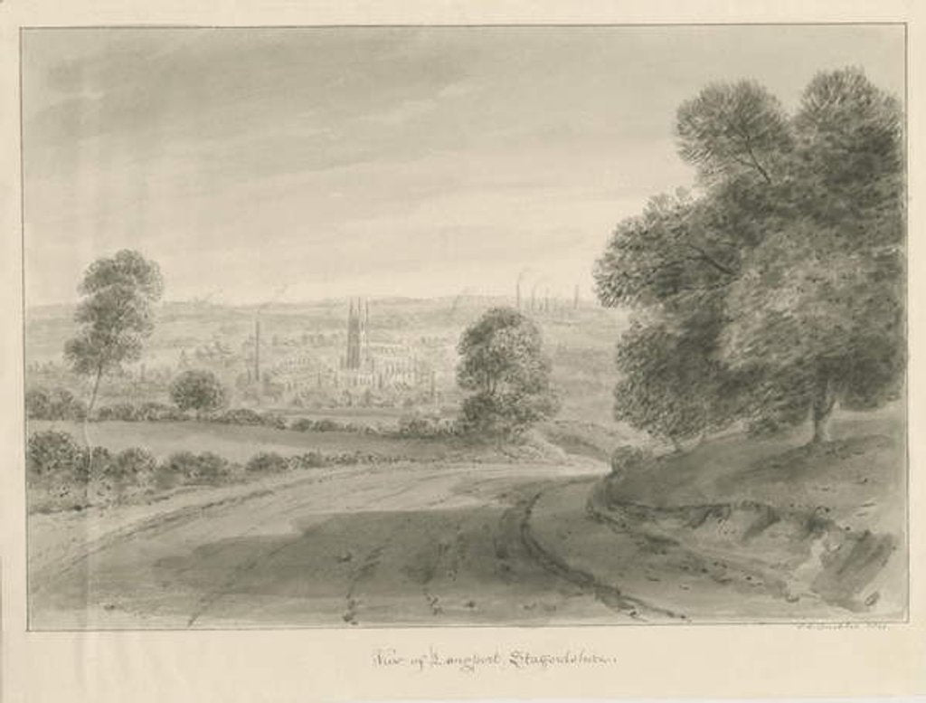 Detail of Longport Village by John Chessell Buckler