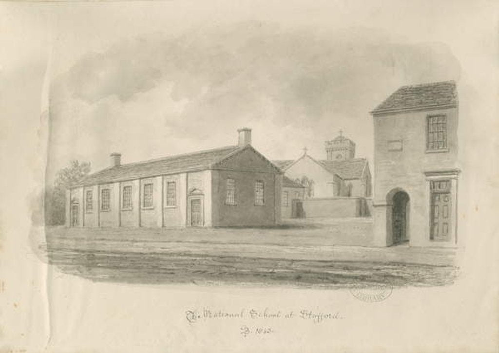 Detail of Stafford - National School by John Buckler