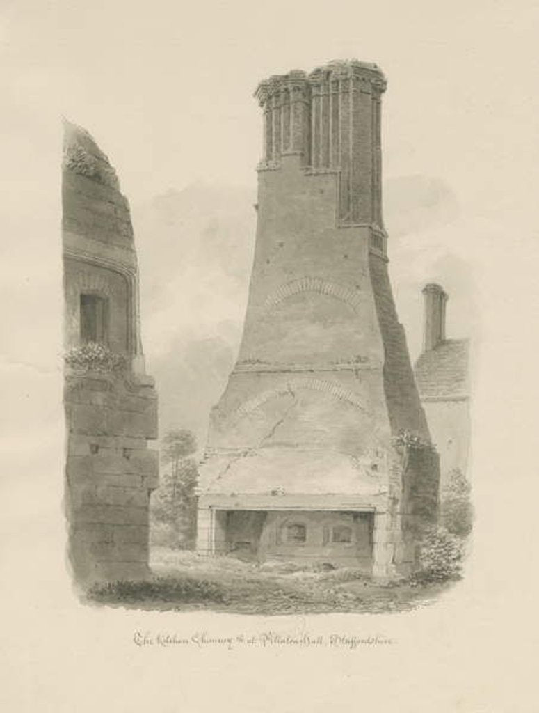 Detail of Pillaton Hall - Kitchen Chimney by John Chessell Buckler
