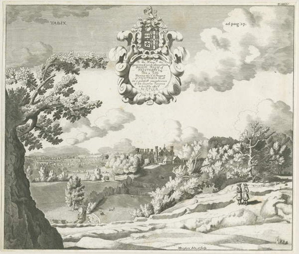 Detail of Prestwood Hall by Michael Burghers