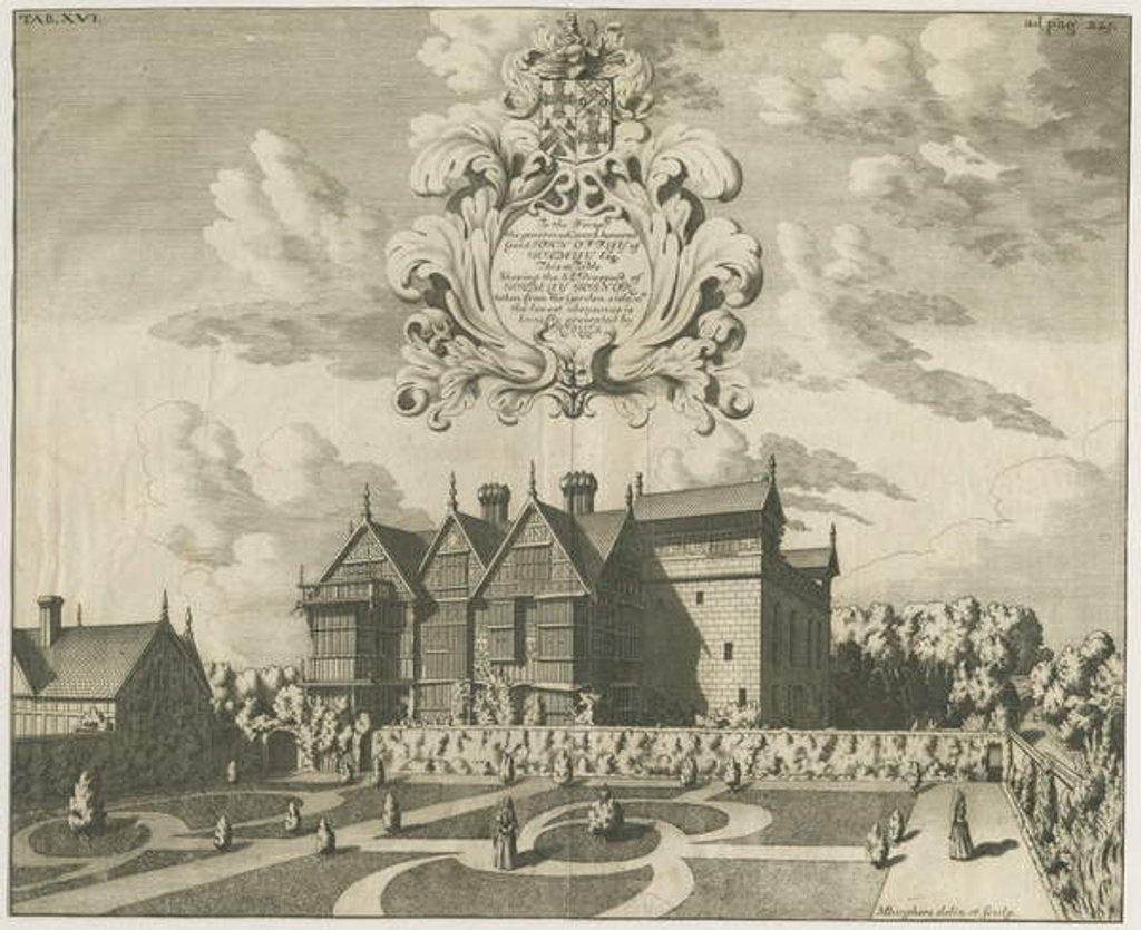 Detail of Madeley Manor House by Michael Burghers