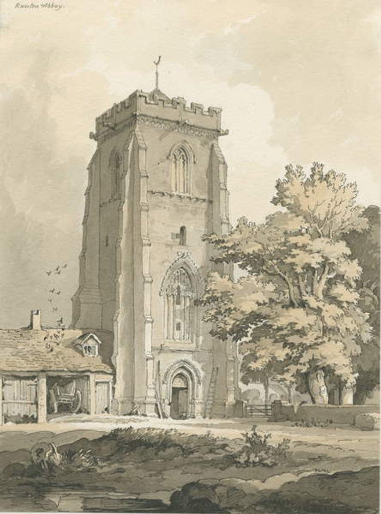 Detail of Ranton Abbey [Priory]: pen and wash drawing, nd [?1838] by Thomas Peploe Wood