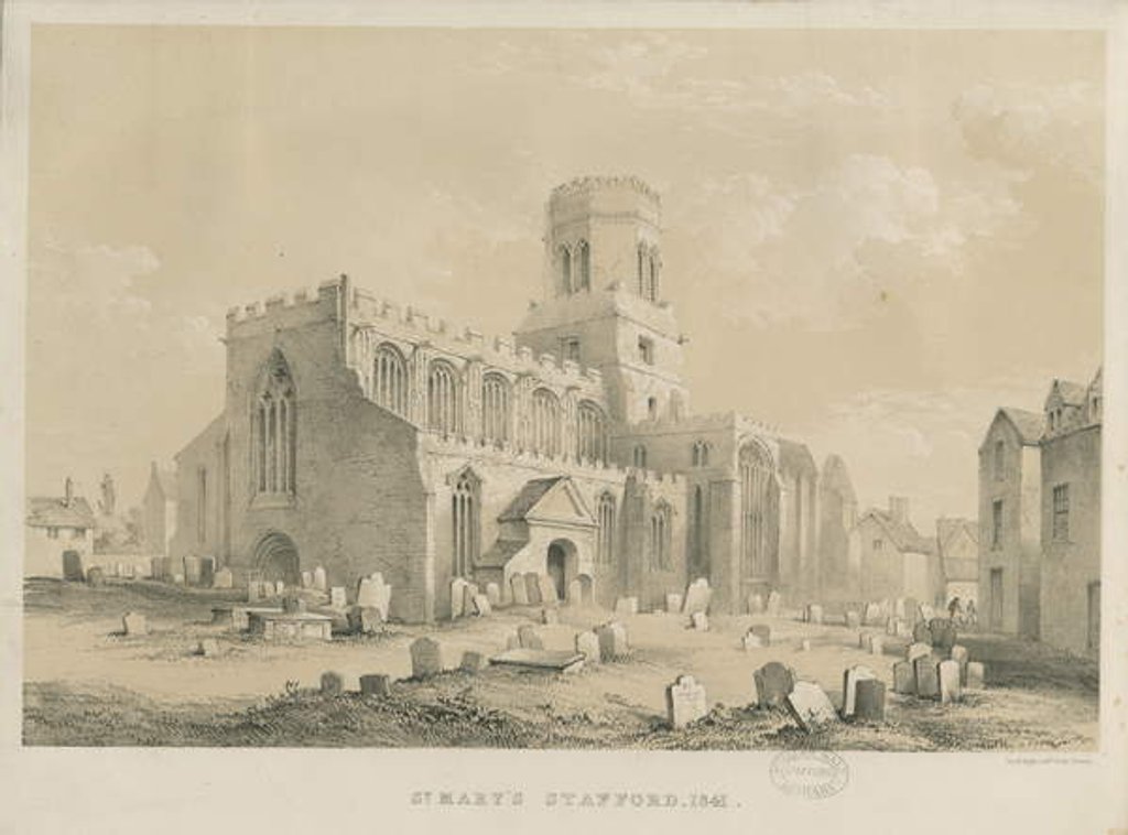 Detail of Stafford - St. Mary's Church by Louis Haghe