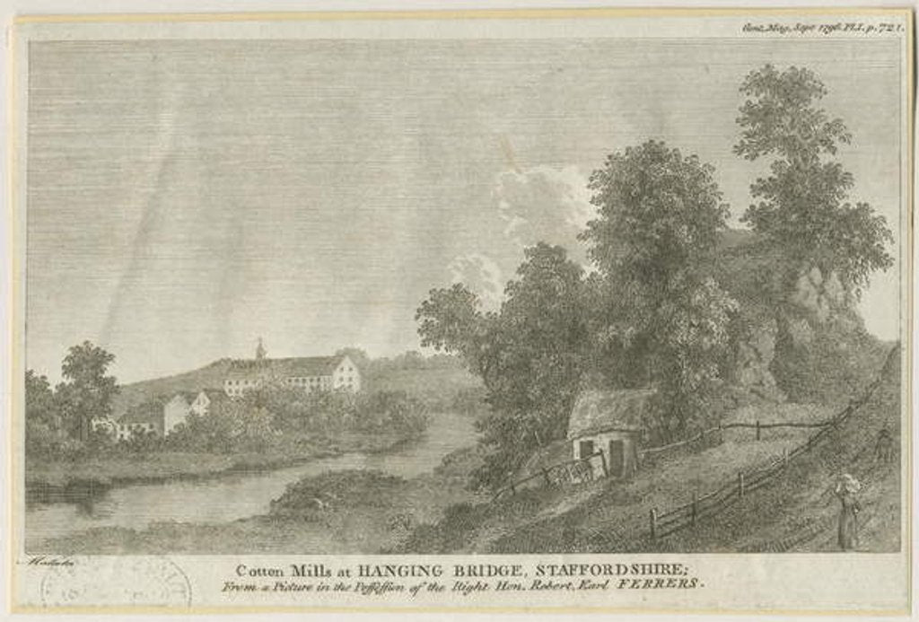 Detail of Mayfield - Hanging Bridge: engraving, nd [c 1796] by James Peller Malcolm