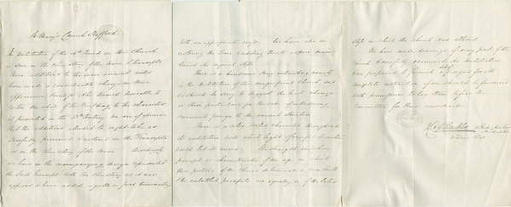 Detail of Stafford - St. Mary's Church: manuscript, 10 Dec 1841 by John Chessell Buckler