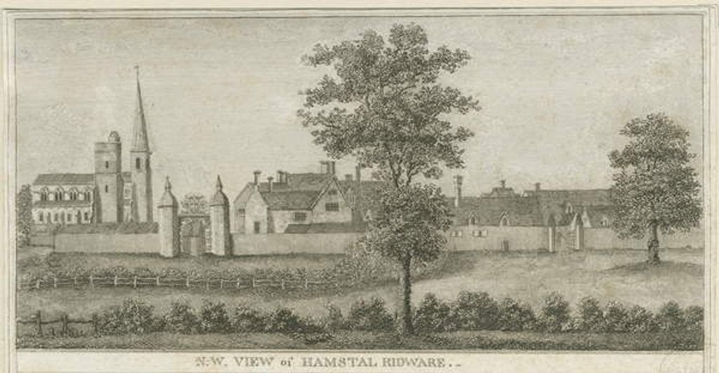 Detail of Hamstall Ridware - Church and Manor House by Stebbing Shaw