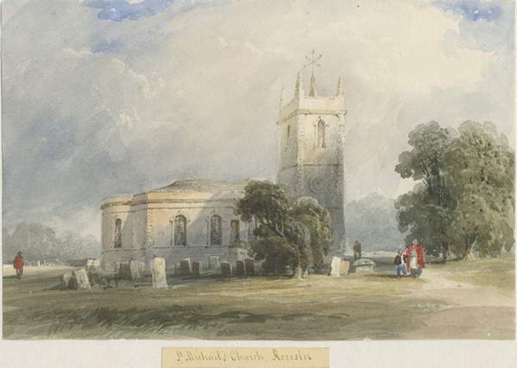 Detail of Rocester Church by Lewis John Wood
