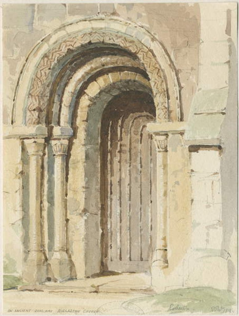 Detail of Rolleston Church by Thomas Peploe Wood