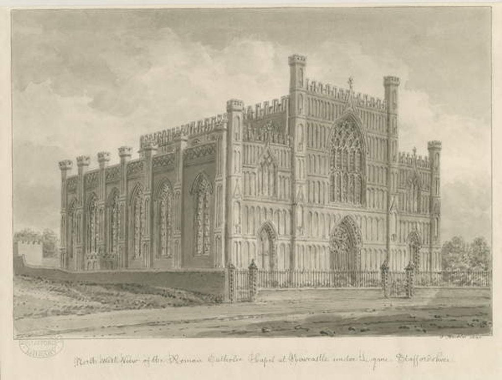 Detail of Newcastle-under-Lyme - Roman Catholic Chapel by John Buckler