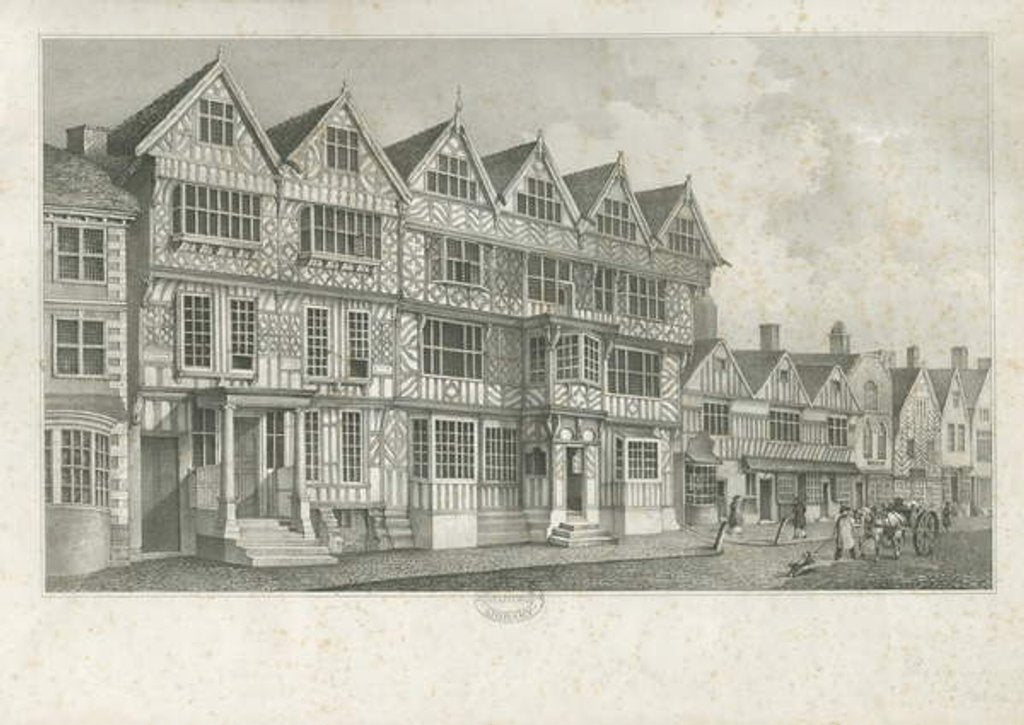 Detail of Stafford - Ancient 'High House': lithograph, nd [19th cent] by John Robert Fernyhough