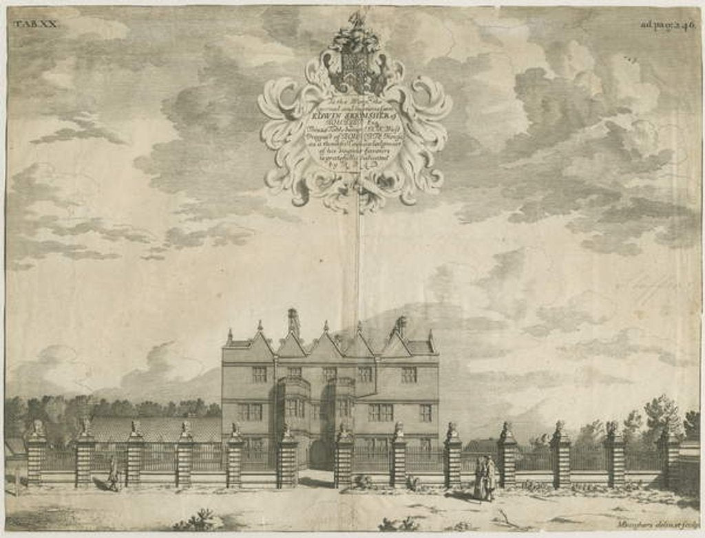 Detail of Forton - Aqualate Hall: engraving, nd [1653-1686] by Michael Burghers