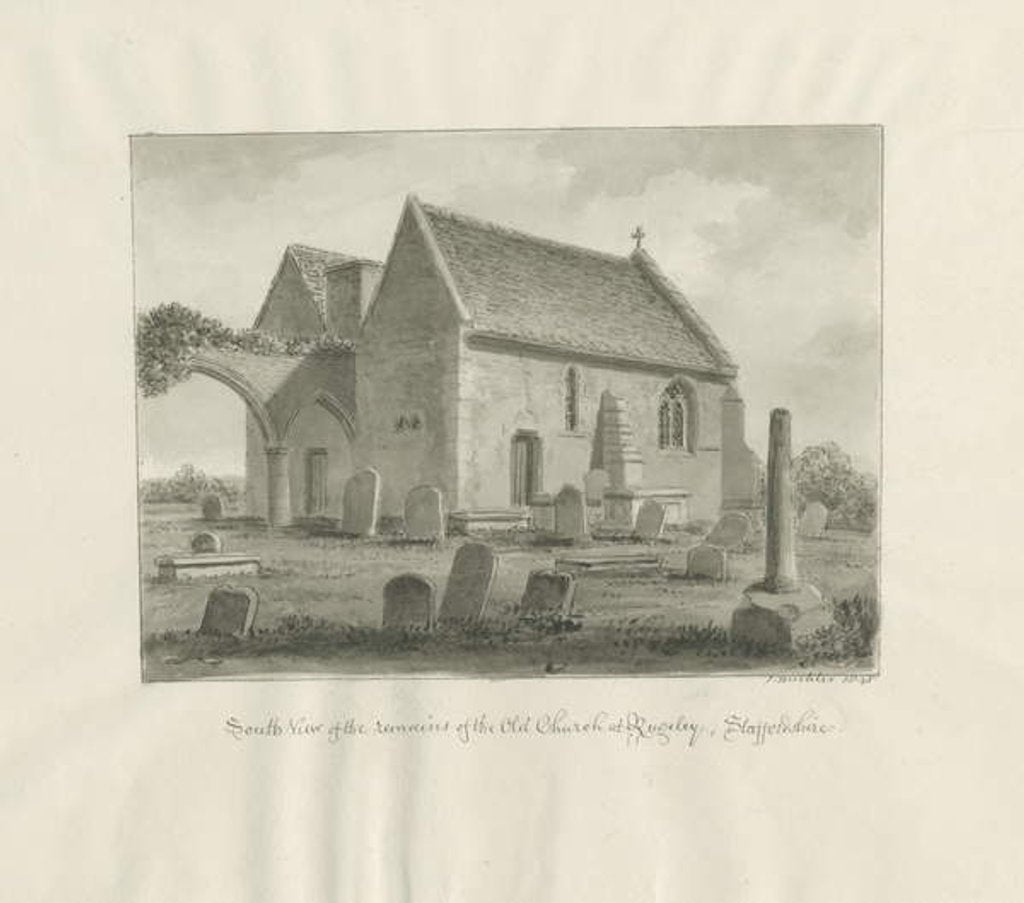 Detail of Rugeley Church by John Buckler