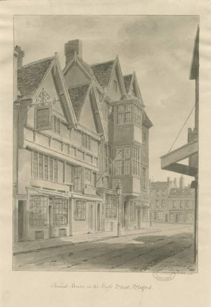 Detail of Stafford - Maid's Head Inn by John Buckler
