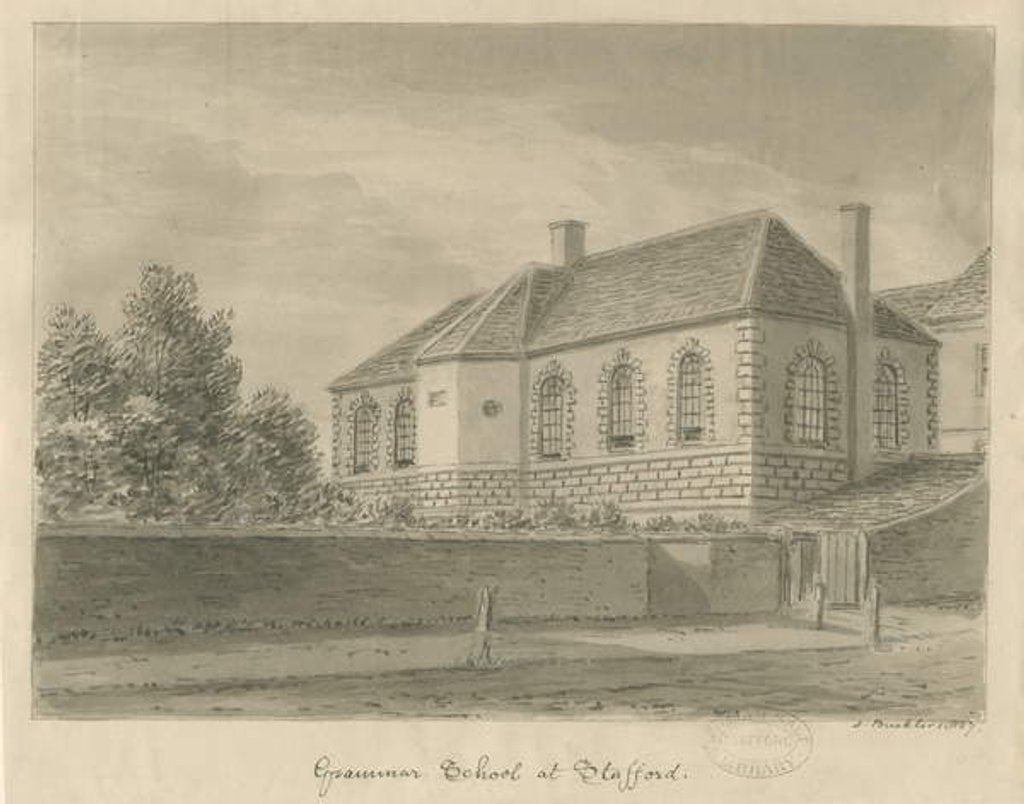 Detail of Stafford - Grammar School by John Buckler