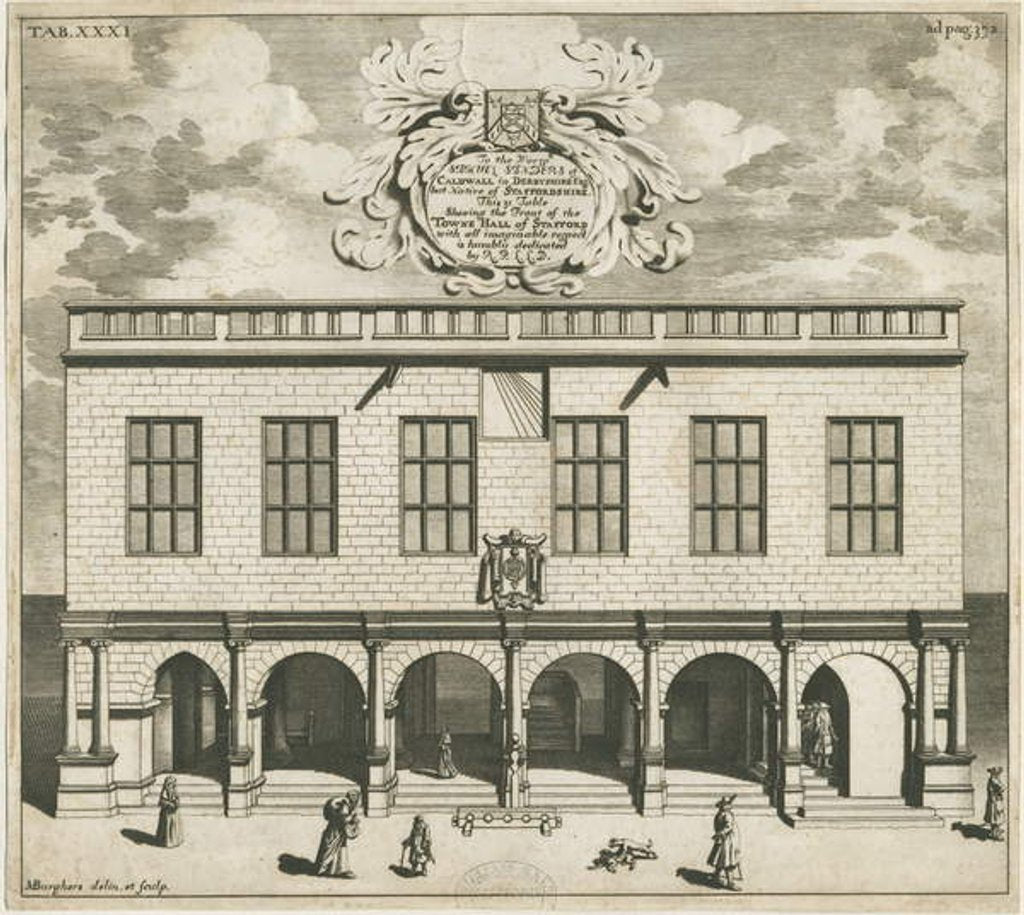 Detail of Stafford - Shire Hall by Michael Burghers