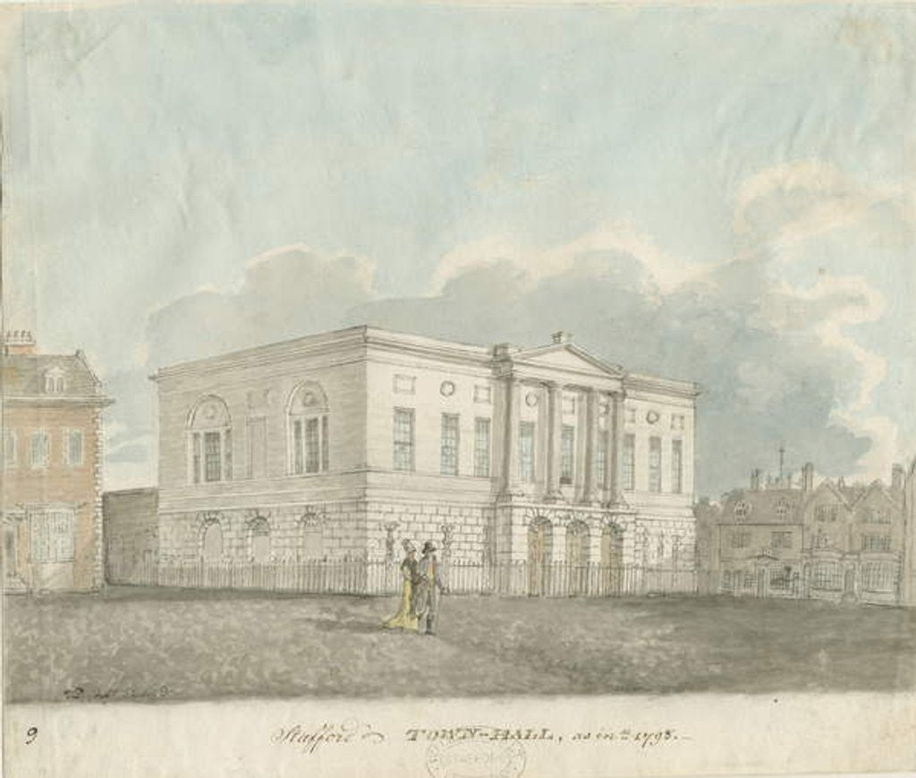 Detail of Stafford - Chetwynd House: sepia drawing, 1841 by John Buckler