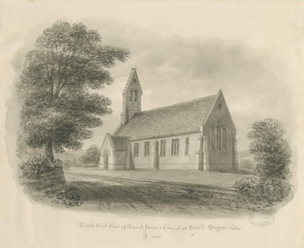 Detail of Stafford - Salt Chapel [St. James'] by John Buckler