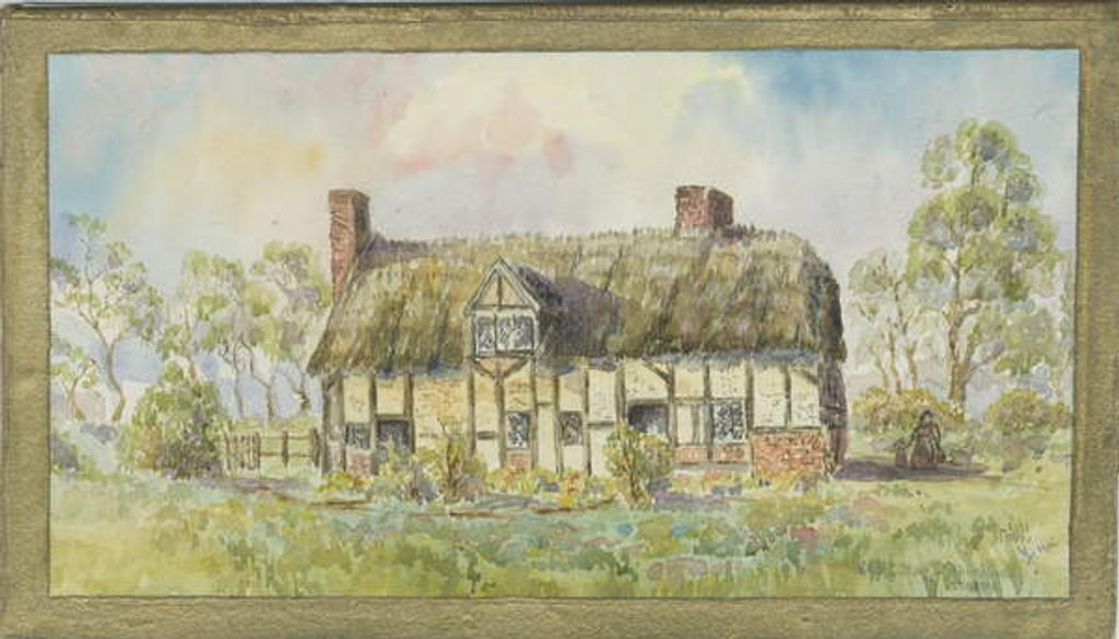 Detail of Burston - old cottage by School English
