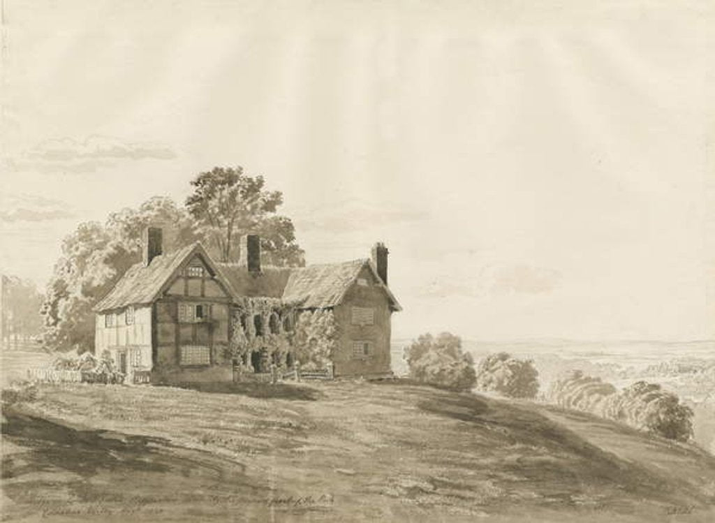 Detail of Patshull Park - Lodge by Cornelius Varley