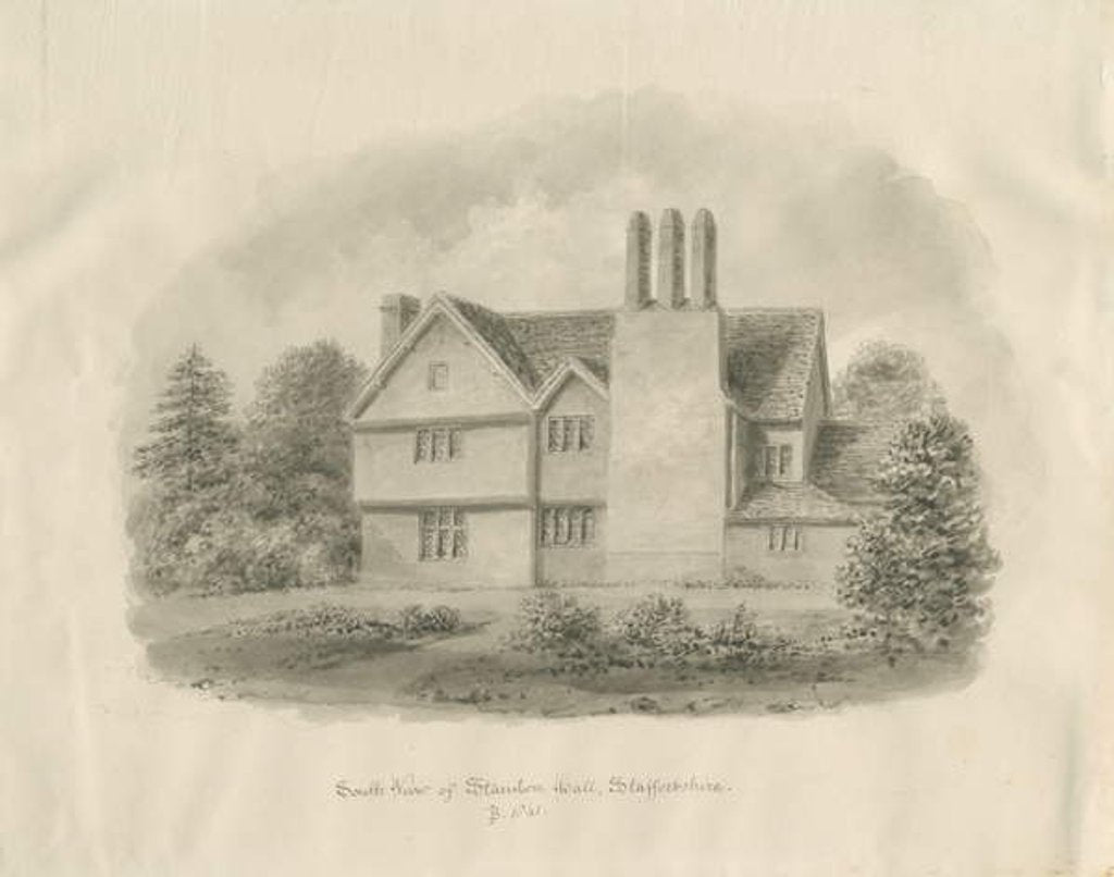 Detail of Standon Hall by John Buckler