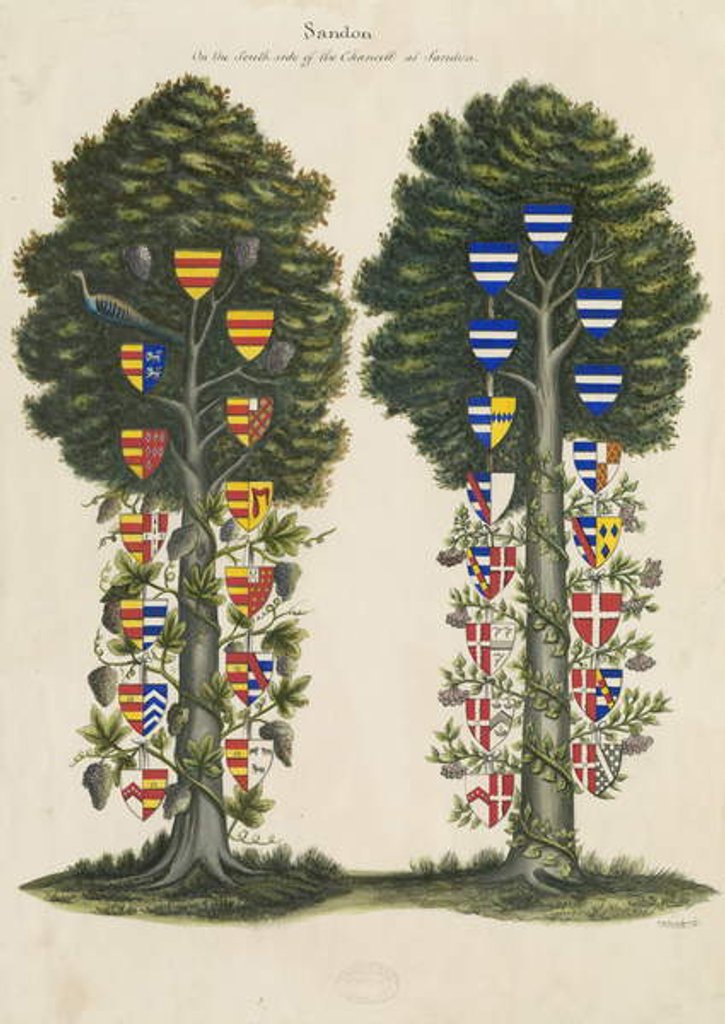 Detail of Sandon Church - Wall Painting by John Robert Fernyhough