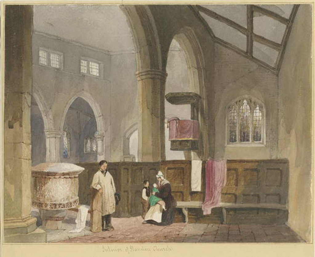 Detail of Interior of Standon Church by Thomas Peploe Wood