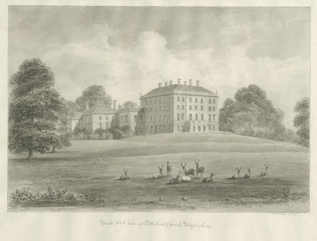 Detail of Patshull House by John Buckler