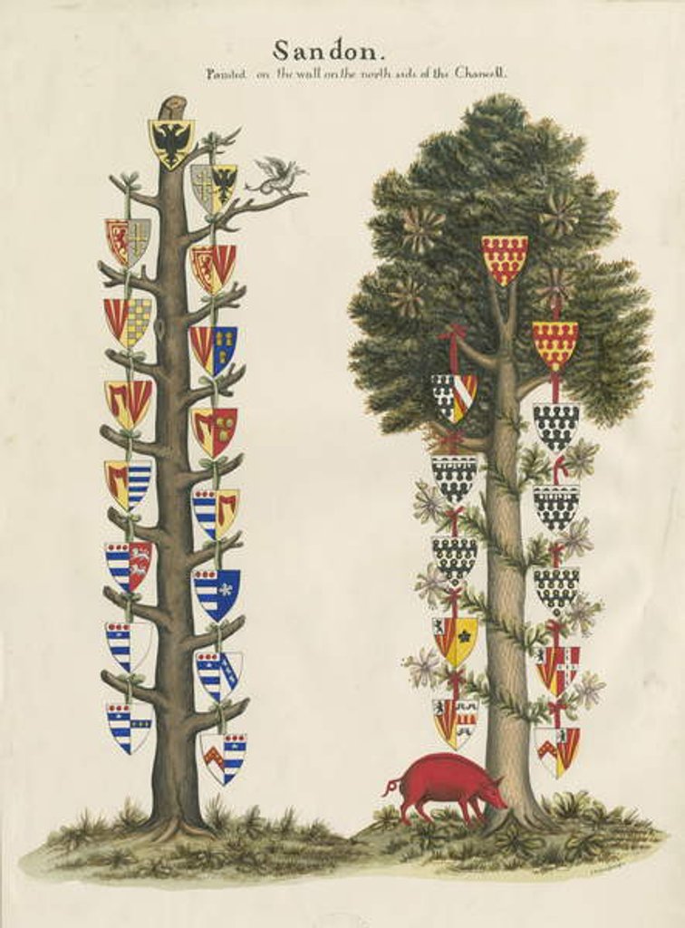 Detail of Sandon Church - Wall Painting by John Robert Fernyhough