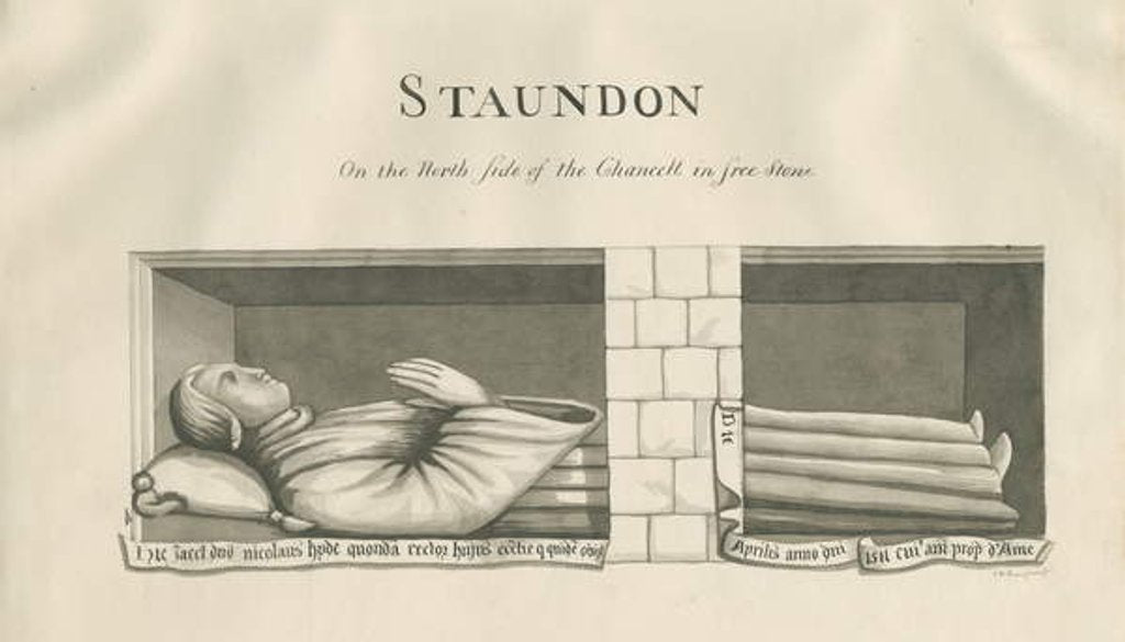 Detail of Standon Church - Wall Tomb to Nicholas Hyde by John Robert Fernyhough